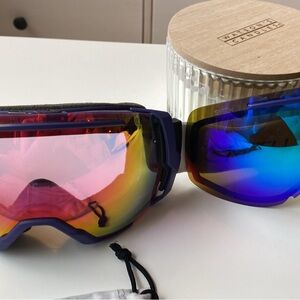 Smith I/O 7 Goggles - Purple Frame, Multicolor Lens two lenses no scratches